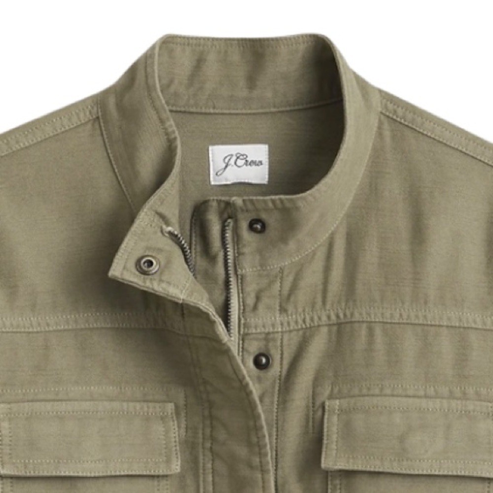 NWT J.Crew Garment Dyed Jacket Light Fatigue Utility Small - Picture 5 of 11